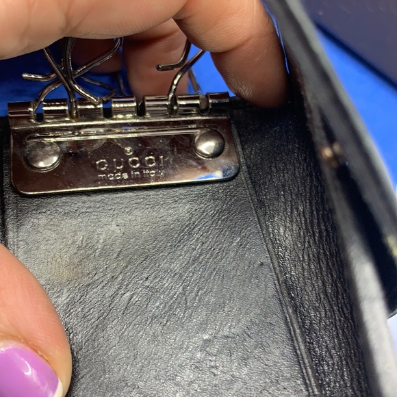 Gucci vintage black leather & Canvas key holder wallet - Picture 7 of 11